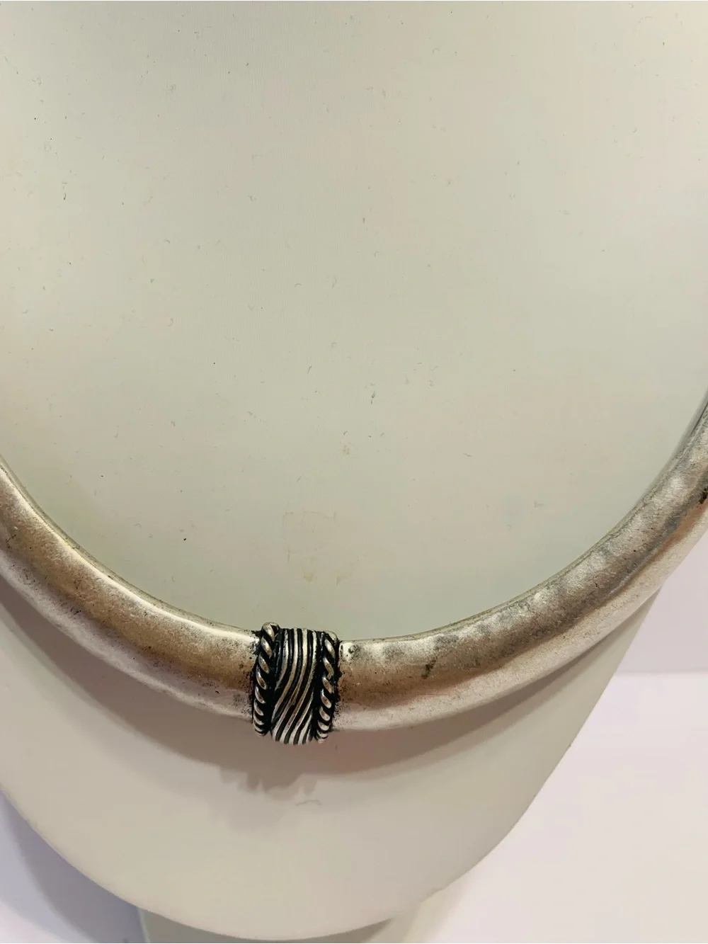 Chicos Silver-Tone Sculpted Collar Necklace